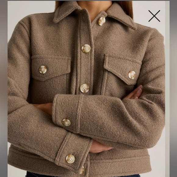 🐱Quince 100% Merino wool cropped shirt jacket - Picture 12 of 12